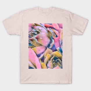 Pastel purple pink house-leek flowers T-Shirt